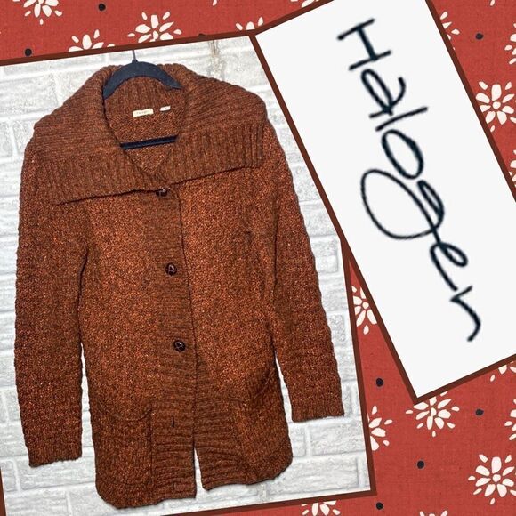 ⭐️Halogen 35% Wool Medium Cardigan Women's Size Medium - Picture 1 of 8